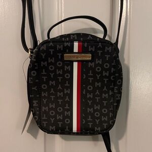Tommy Hilfiger Black and Red Belt Bag